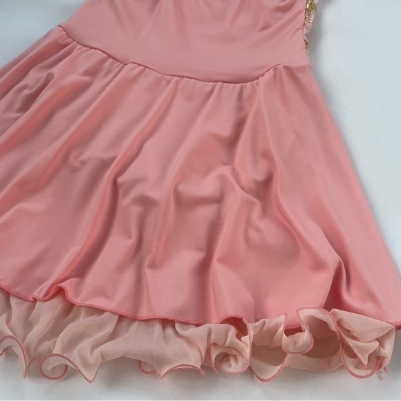 Revolution Dancewear Girls Peach Dress Style RC 16860 Size SA Great condition! - Picture 5 of 10